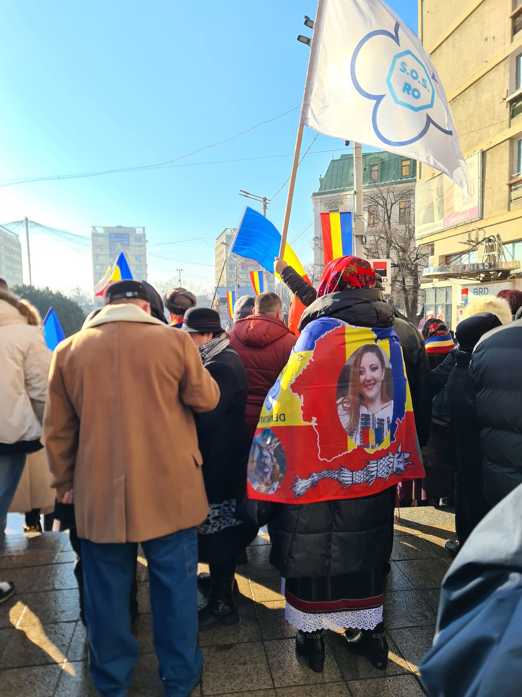 Steagul cu fața Dianei Șoșoacă