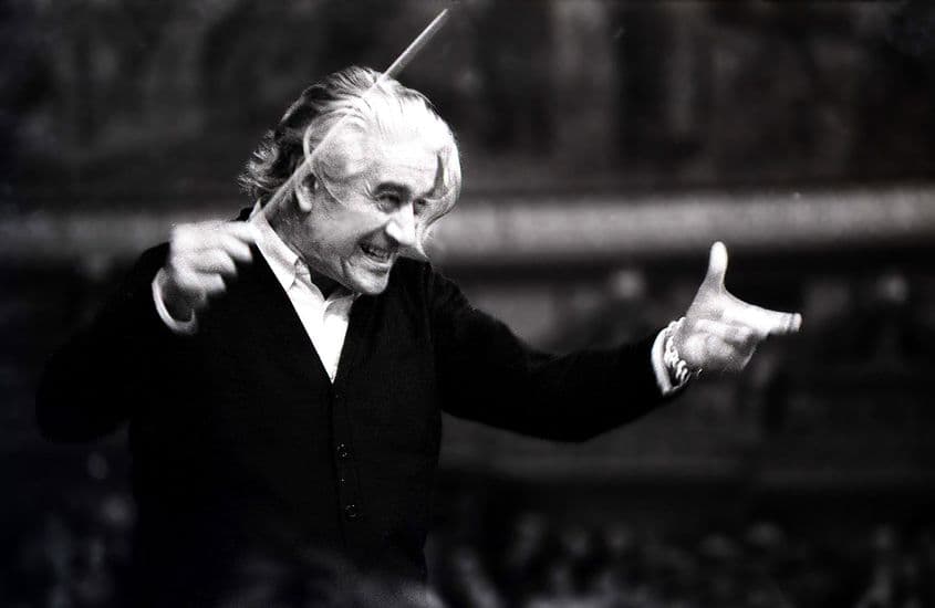 Dirijorul Sergiu Celibidache.