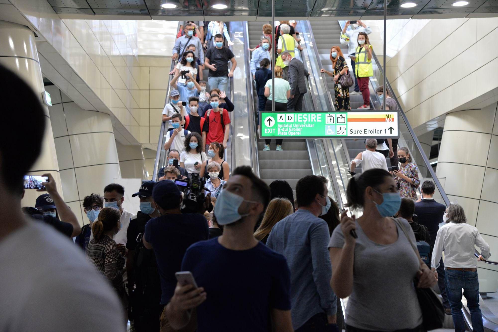 Inaugurarea noii magistrale de metrou M5 Eroilor - Drumul Taberei. Foto Lucian Muntean
