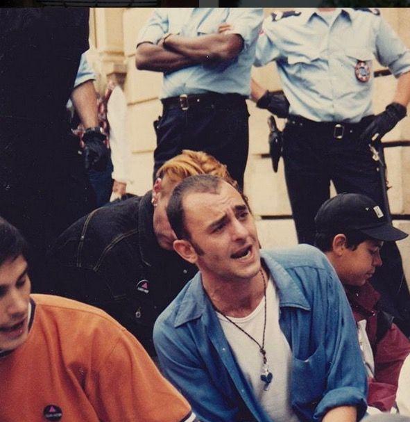 Phillippe Mangeot, în perioada în care făcea parte din grupul ACT-UP.