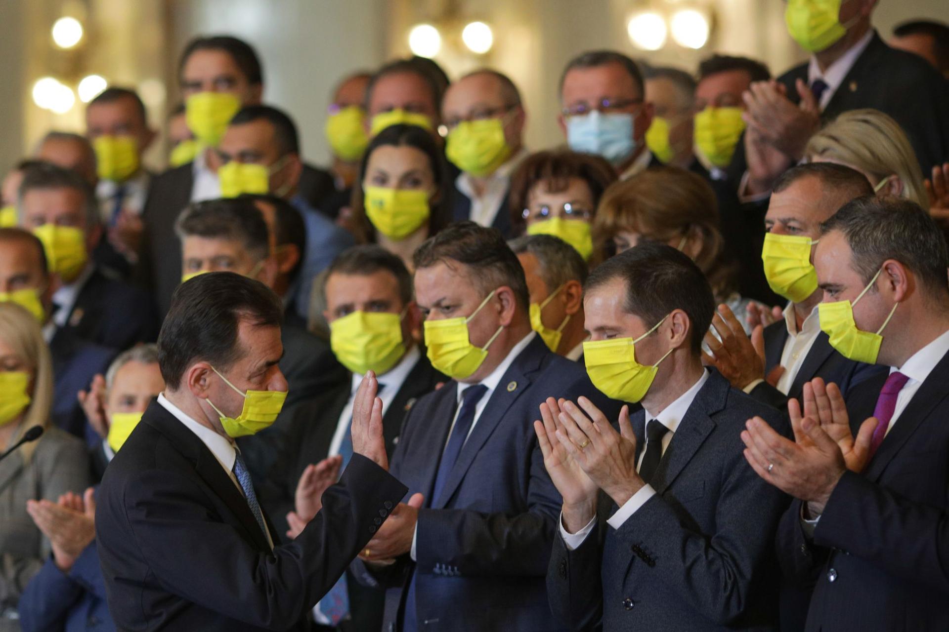 Declarații de presă susținute de reprezentanți ai PNL din aripa Orban, în București, 21 septembrie 2021. Inquam Photos / Octav Ganea