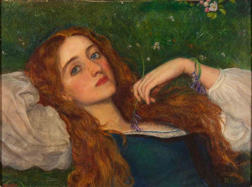 "In the Grass", lucrare de Arthur Hughes, pictor pre-rafaelit. Foto: www.wikimedia.org