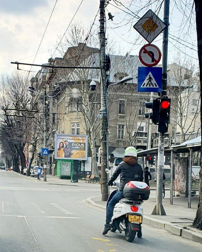 Scuter Blinkee City în trafic FOTO Facebook Blinke City