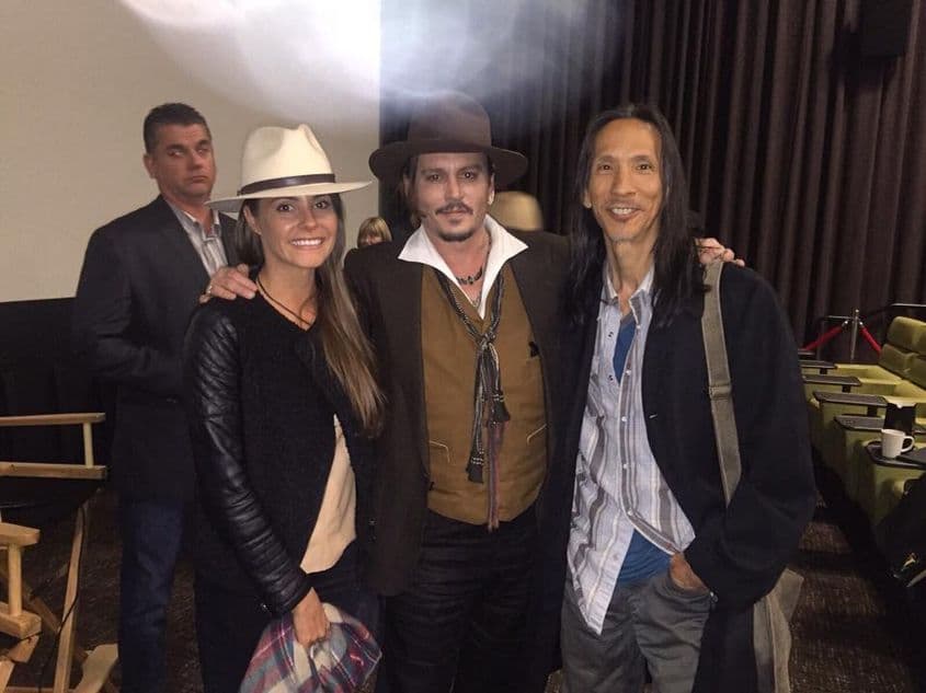 Alături de Johnny Depp. Foto: Arhiva personală