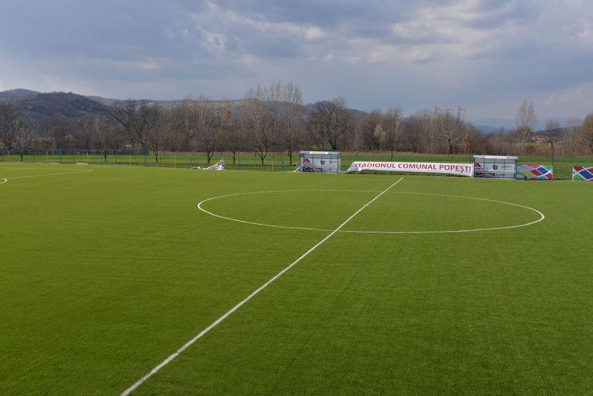 Stadionul din Popești, mândria primarului Constantin Șerban.