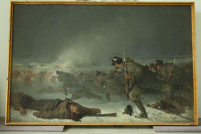 "Atacul de la Smârdan" de Nicolae Grigorescu. Foto: Arhiva MNIR