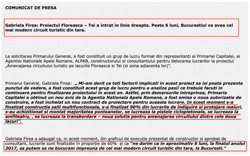Comunicatul de presă al PMB din data de 14.07.2017.