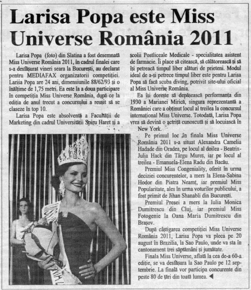 Imagine preluată de pe contul de Facebook al Larisei Popa