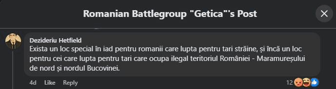George Bara repetă, la adăpostul unui pseudonim, punctajul propaganderi anti-ucrainene din România. Captură de ecran via Facebook