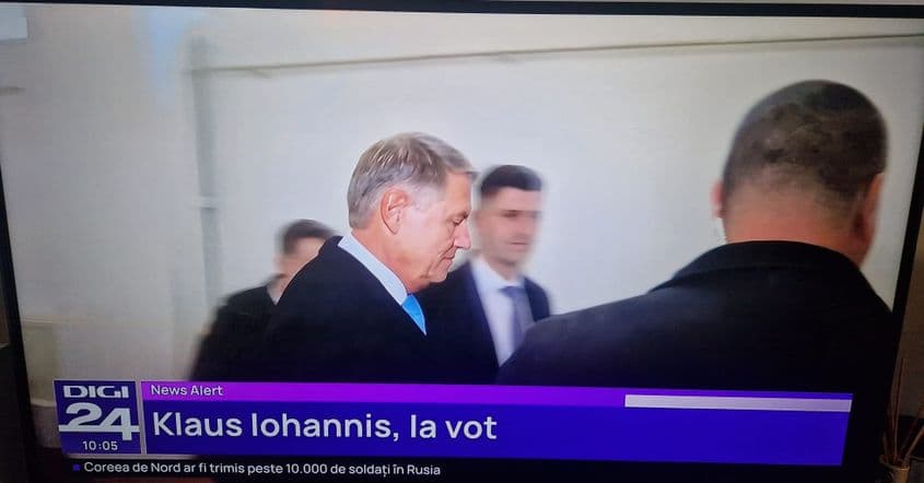 Klaus Iohannis nu a făcut declarații după vot. sursa: captură Digi24