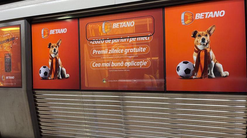 Reclamă la jocurile de noroc, din timpul CE de Fotbal din 2021. Sursă foto: Vasile Țiple / contributors.ro