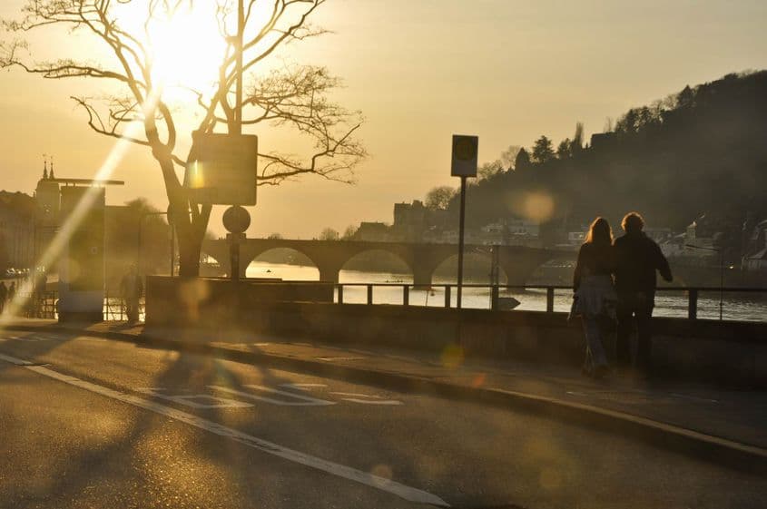 Apus de soare în Heidelberg.
