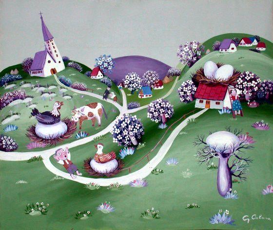 „Clocitul ouălor”, de Gheorghe Ciobanu. Sursa: ciobanu-art.com