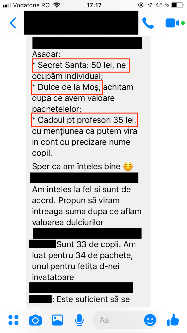 Un „Secret Santa” și costurile lui negociate între părinți